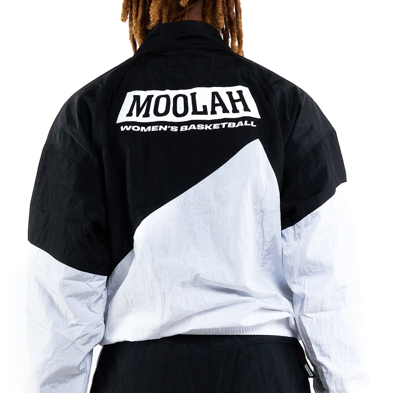 WARM UP JACKET - BLACK / WHITE – Moolah Kicks