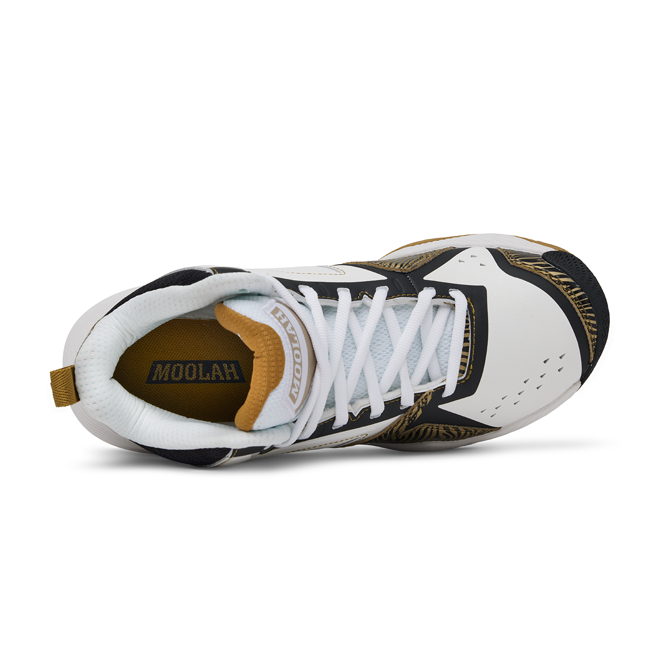 Kicks | PRESS BREAK - BLACK/WHITE/GOLD – Moolah Kicks