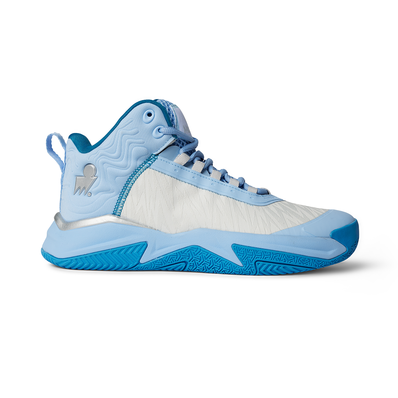 Moolah Kids' Grade School Press Break V2 Basketball Shoes, Size 6, Blue/Silver